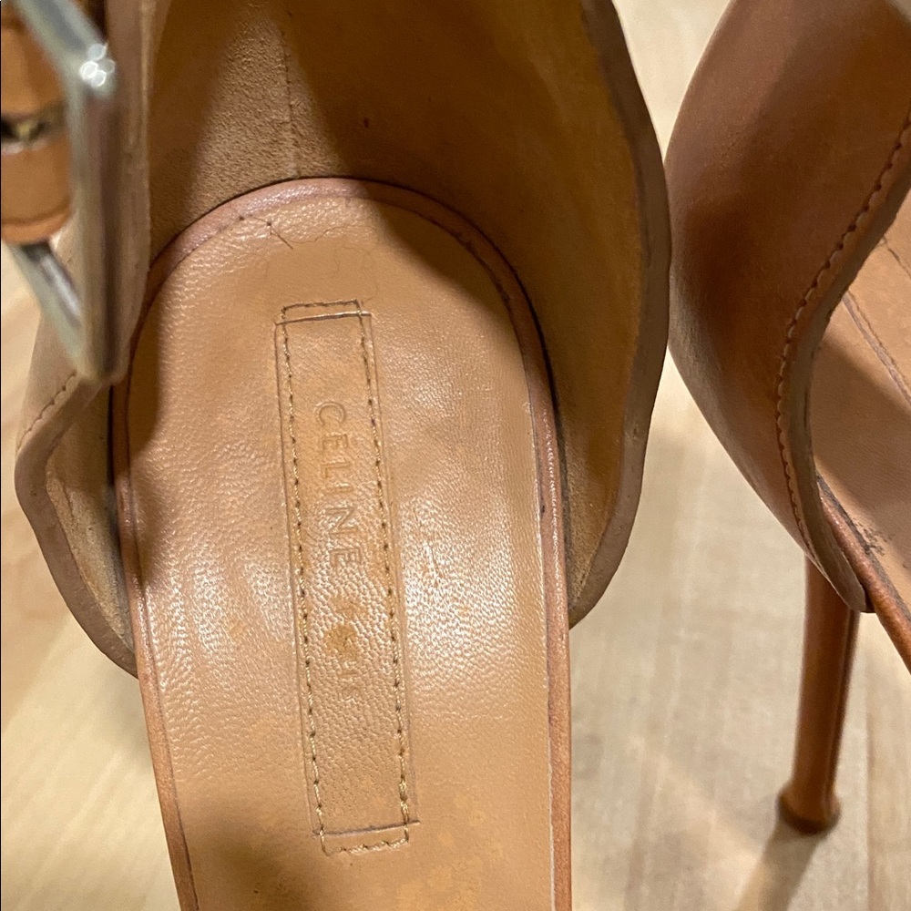 Celine Brown Leather Stilettos